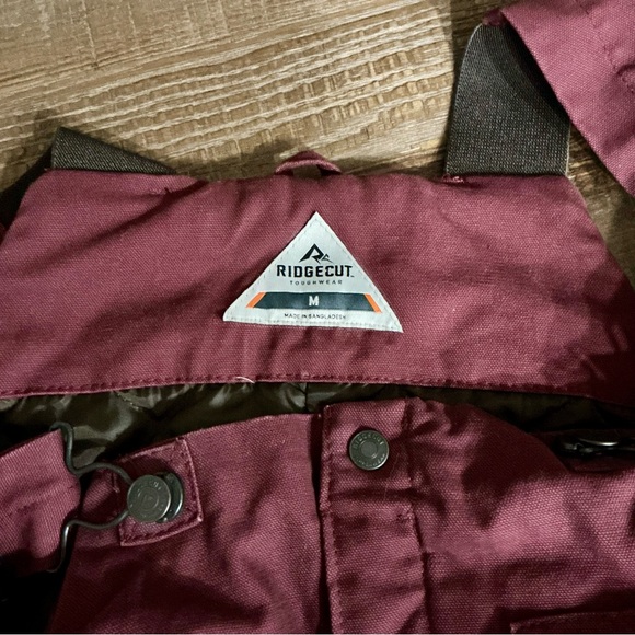 Ridgecut Women's Burgundy Bib Overalls Size Medium - Picture 11 of 14